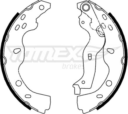 TOMEX brakes TX 22-38 - Комплект тормозных колодок, барабанные autosila-amz.com