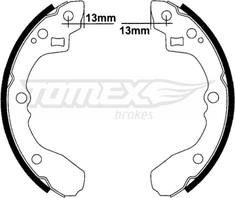TOMEX brakes TX 22-33 - Комплект тормозных колодок, барабанные autosila-amz.com