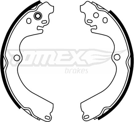 TOMEX brakes TX 22-32 - Комплект тормозных колодок, барабанные autosila-amz.com