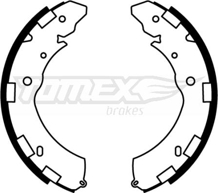 TOMEX brakes TX 22-37 - Комплект тормозных колодок, барабанные autosila-amz.com