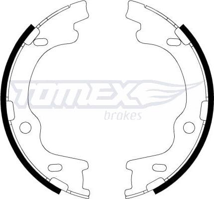 TOMEX brakes TX 22-20 - Комплект тормозных колодок, барабанные autosila-amz.com