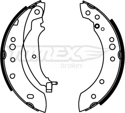 TOMEX brakes TX 22-21 - Комплект тормозных колодок, барабанные autosila-amz.com