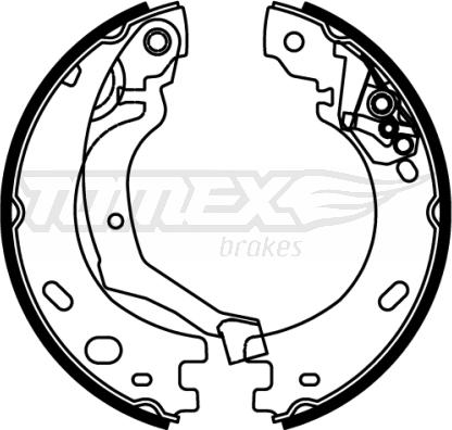 TOMEX brakes TX 22-22 - Комплект тормозных колодок, барабанные autosila-amz.com