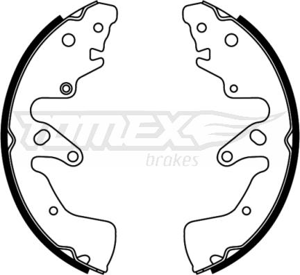 TOMEX brakes TX 22-74 - Комплект тормозных колодок, барабанные autosila-amz.com