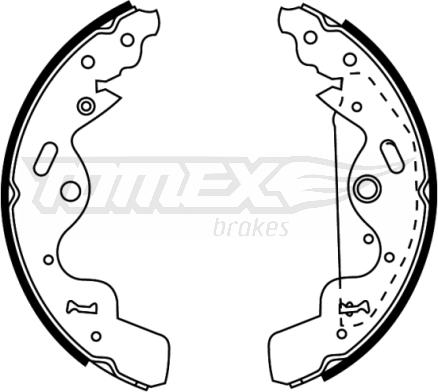 TOMEX brakes TX 22-75 - Комплект тормозных колодок, барабанные autosila-amz.com