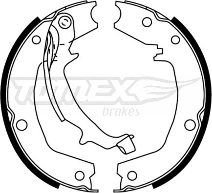 TOMEX brakes TX 22-72 - Комплект тормозных колодок, барабанные autosila-amz.com