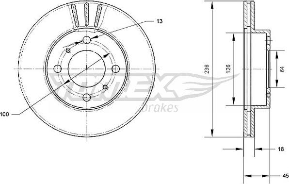 TOMEX brakes TX 70-98 - Тормозной диск autosila-amz.com