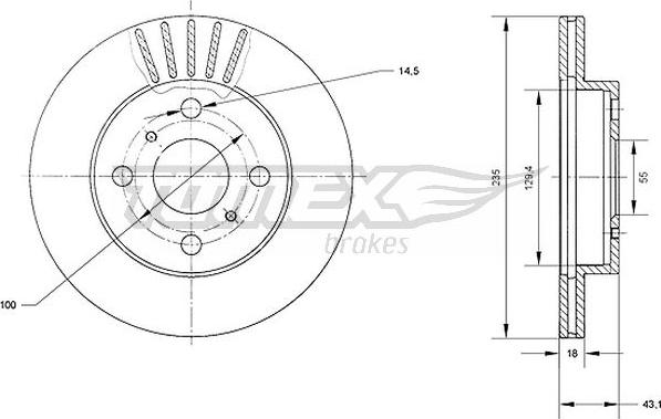 TOMEX brakes TX 70-97 - Тормозной диск autosila-amz.com