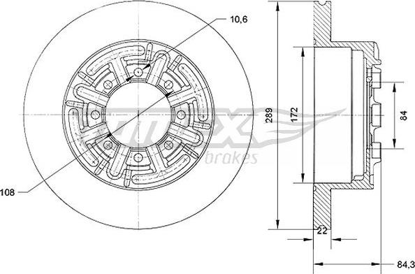 TOMEX brakes TX 70-48 - Тормозной диск autosila-amz.com