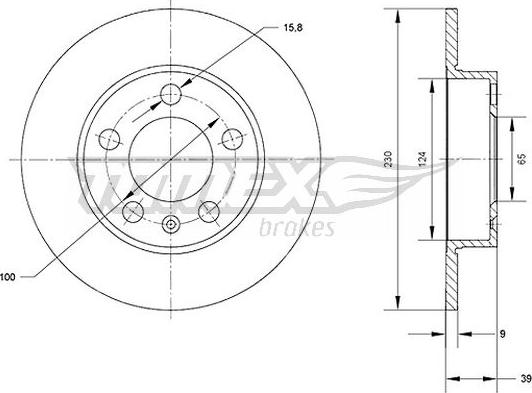 TOMEX brakes TX 70-01 - Тормозной диск autosila-amz.com