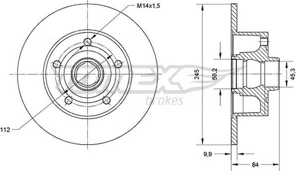 TOMEX brakes TX 70-12 - Тормозной диск autosila-amz.com