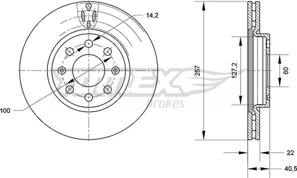 TOMEX brakes TX 70-85 - Тормозной диск autosila-amz.com
