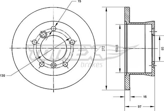 TOMEX brakes TX 70-35 - Тормозной диск autosila-amz.com