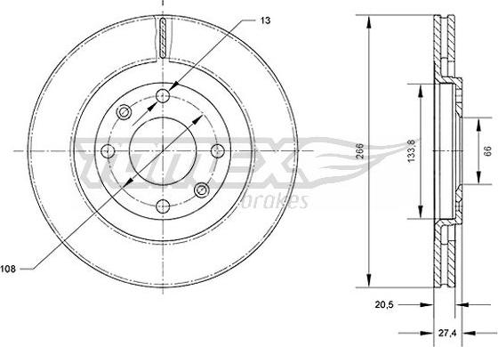 TOMEX brakes TX 70-31 - Тормозной диск autosila-amz.com