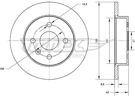 TOMEX brakes TX 70-23 - Тормозной диск autosila-amz.com