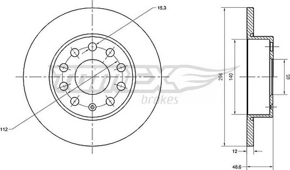 TOMEX brakes TX 70-79 - Тормозной диск autosila-amz.com