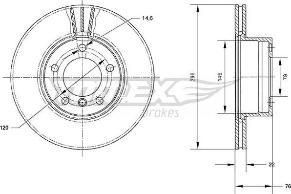 TOMEX brakes TX 71-05 - Тормозной диск autosila-amz.com