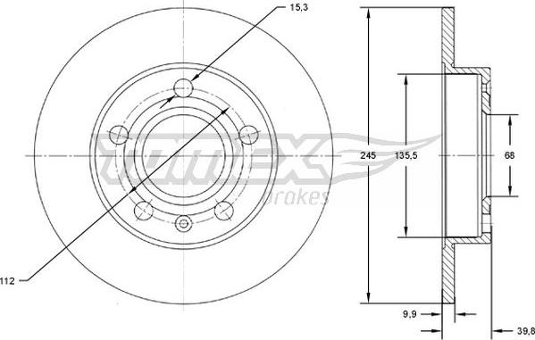 TOMEX brakes TX 71-71 - Тормозной диск autosila-amz.com