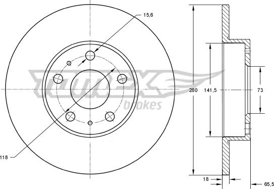 TOMEX brakes TX 73-46 - Тормозной диск autosila-amz.com