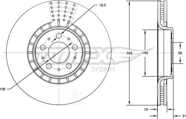 TOMEX brakes TX 73-09 - Тормозной диск autosila-amz.com