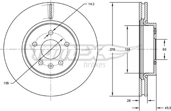 TOMEX brakes TX 72-49 - Тормозной диск autosila-amz.com