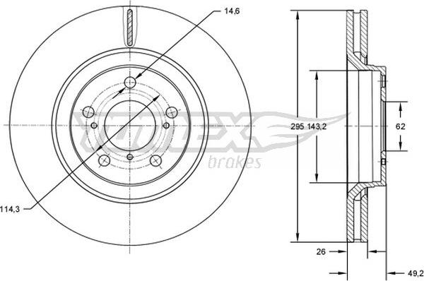 TOMEX brakes TX 72-64 - Тормозной диск autosila-amz.com