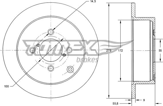 TOMEX brakes TX 72-06 - Тормозной диск autosila-amz.com