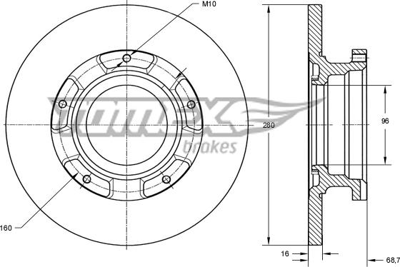 TOMEX brakes TX 72-17 - Тормозной диск autosila-amz.com