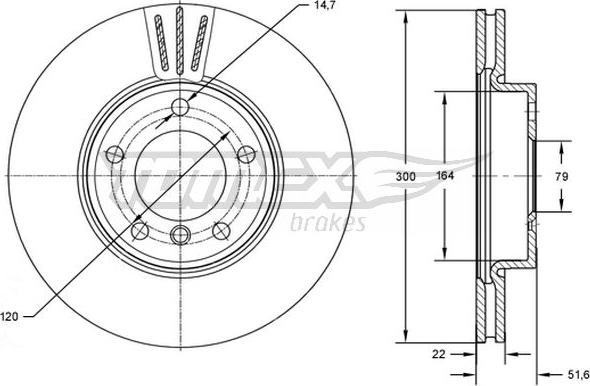 TOMEX brakes TX 72-85 - Тормозной диск autosila-amz.com