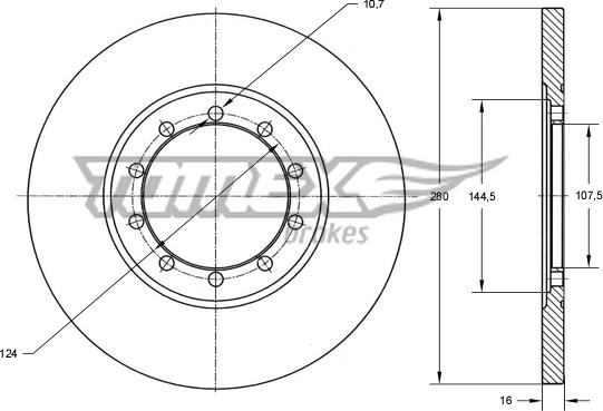 TOMEX brakes TX 72-21 - Тормозной диск autosila-amz.com