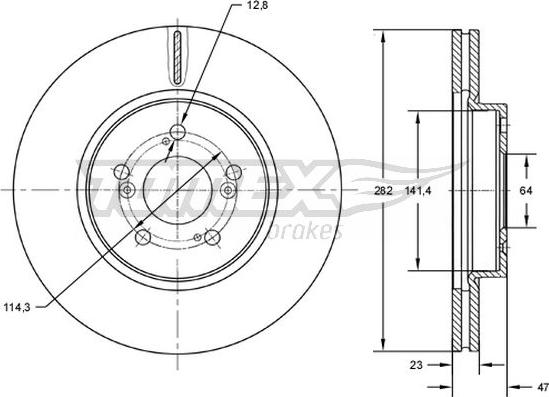 TOMEX brakes TX 72-71 - Тормозной диск autosila-amz.com