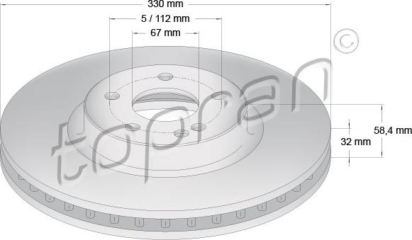 Topran 409 328 - Тормозной диск autosila-amz.com