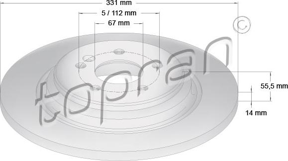 Topran 401 402 - Тормозной диск autosila-amz.com