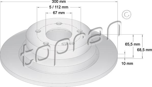 Topran 401 054 - Тормозной диск autosila-amz.com