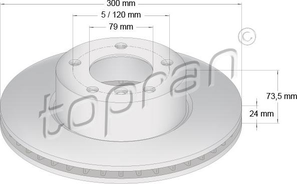 Topran 500 947 - Тормозной диск autosila-amz.com