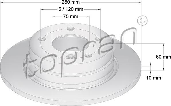 Topran 500 564 - Тормозной диск autosila-amz.com