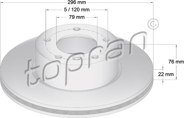 Topran 500 570 - Тормозной диск autosila-amz.com