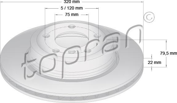 Topran 501 193 - Тормозной диск autosila-amz.com