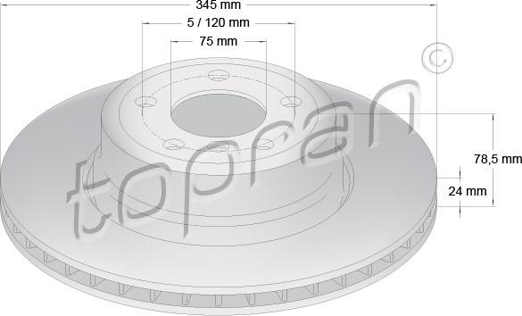 Topran 502 105 - Тормозной диск autosila-amz.com