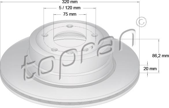 Topran 502 874 - Тормозной диск autosila-amz.com