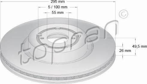 Topran 600 600 - Тормозной диск autosila-amz.com