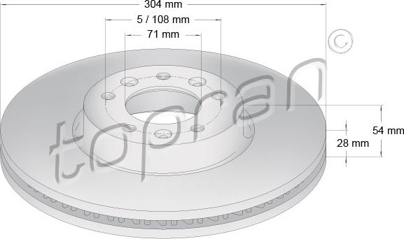Topran 631 155 - Тормозной диск autosila-amz.com