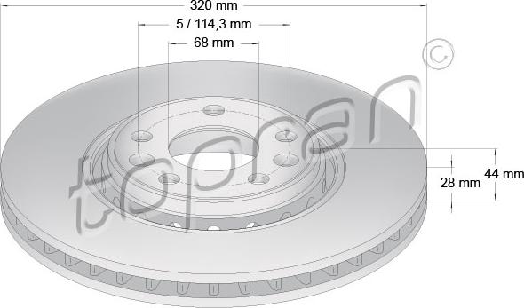 Topran 631 151 - Тормозной диск autosila-amz.com