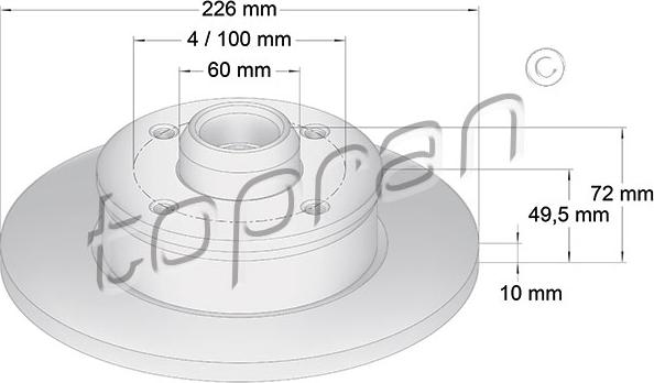 Topran 103 526 - Тормозной диск autosila-amz.com