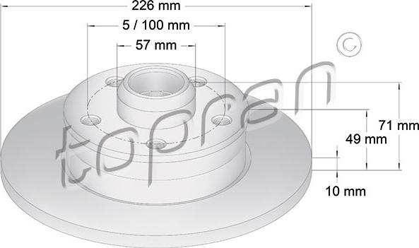 Topran 103 527 - Тормозной диск autosila-amz.com