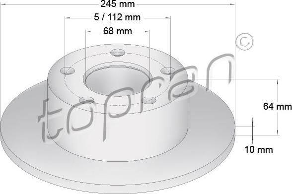 Topran 103 757 - Тормозной диск autosila-amz.com