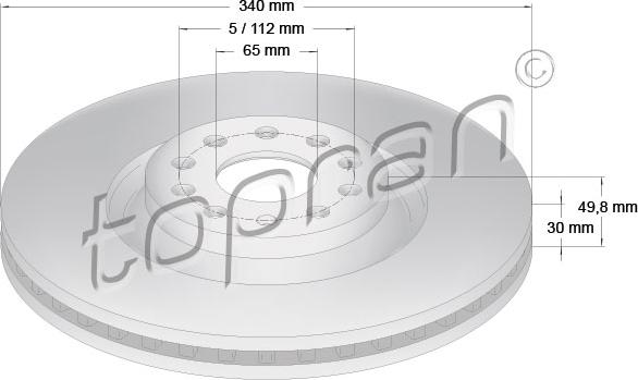 Topran 114 839 - Тормозной диск autosila-amz.com