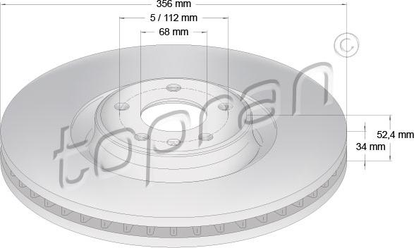 Topran 116 385 - Тормозной диск autosila-amz.com