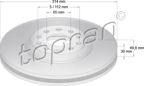 Topran 116 286 - Тормозной диск autosila-amz.com
