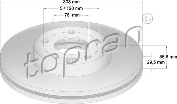 Topran 110 428 - Тормозной диск autosila-amz.com